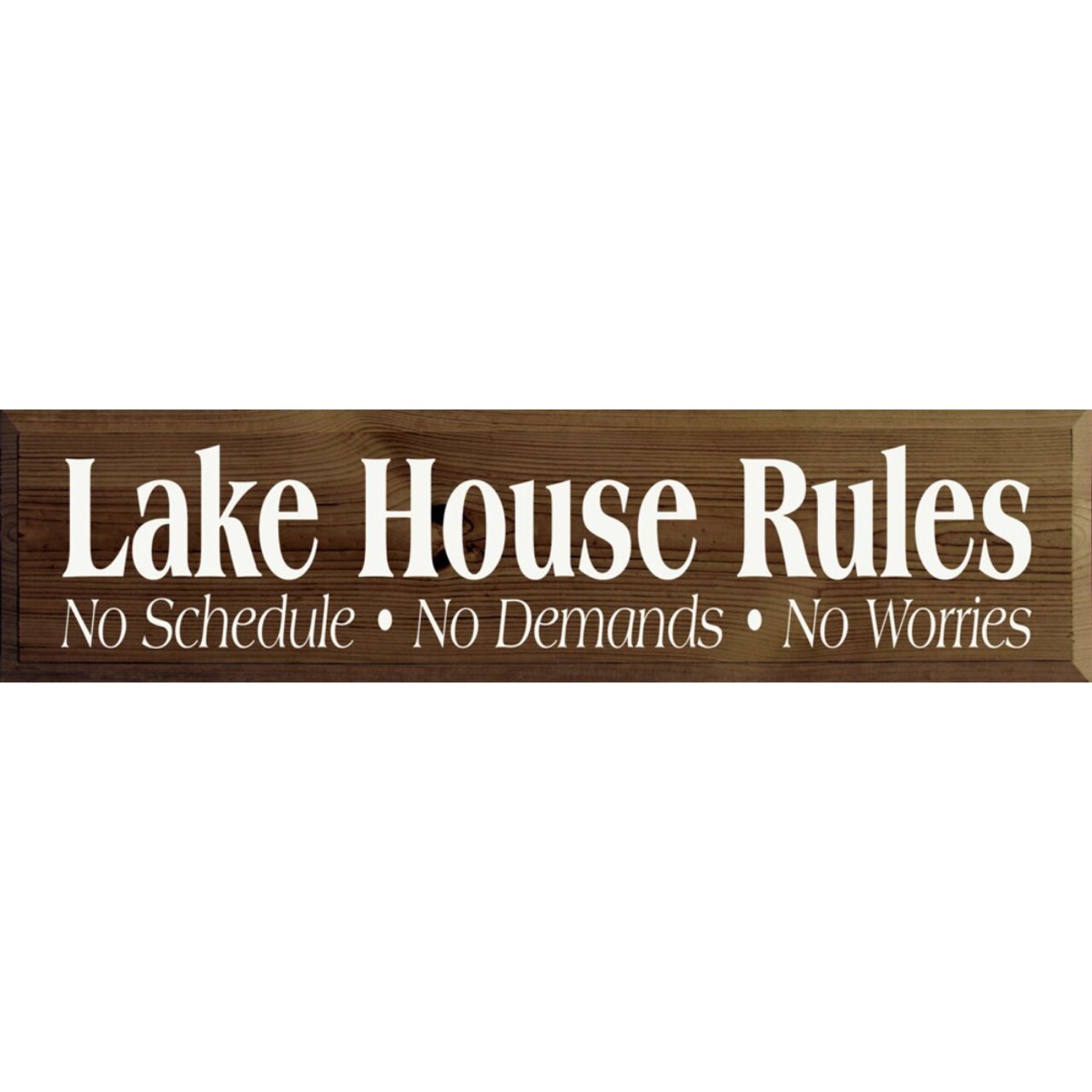 Lake House Rules Solid Wood Wall Sign Knotty Pine Lakeside Decoration